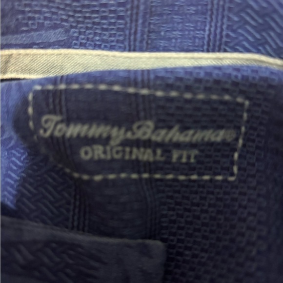 Tommy Bahama Blue Hawaiian Floral Leaf Print Button Up Shirt Size Large - Picture 13 of 14